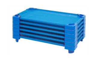 Stackable Kiddie Cot Toddler Ready-to-Assemble - Blue Set of 6 (6820223713463)